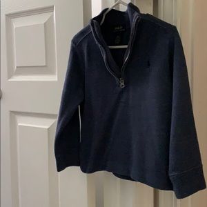 3T Boy Navy Quarterzip Pullover